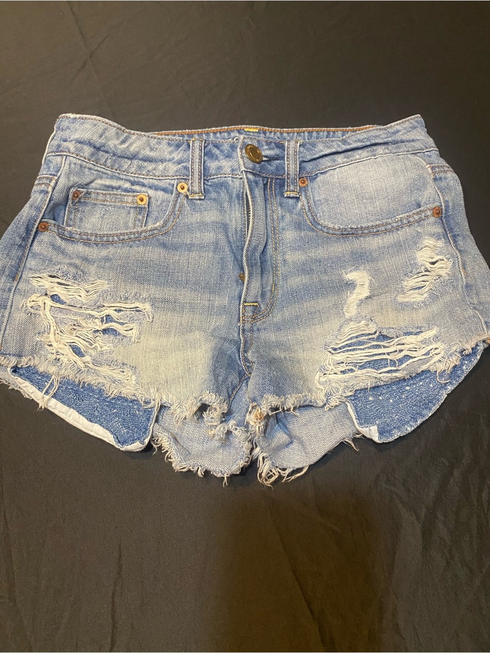 American Eagle Distressed Light Blue Denim Women’s Shorts